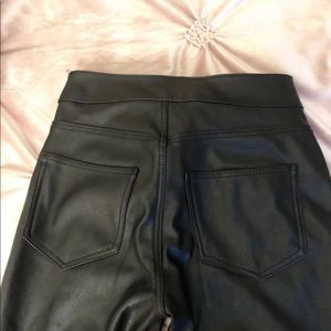 Faux leather pants